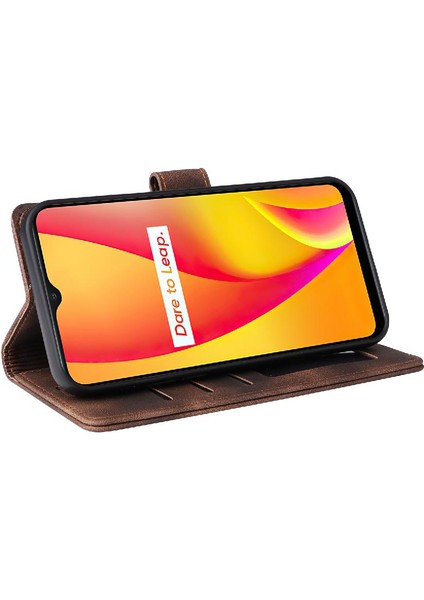Realme C15 Için Flip CASE/C25 Darbeye Cüzdan Deri Kılıf Basit Flip (Yurt Dışından) fırsatları