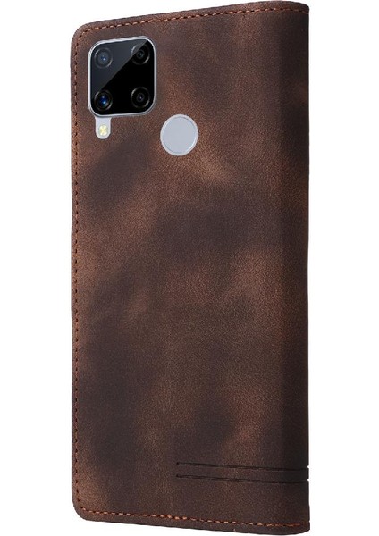 Realme C15 Için Flip CASE/C25 Darbeye Cüzdan Deri Kılıf Basit Flip (Yurt Dışından) indirimleri