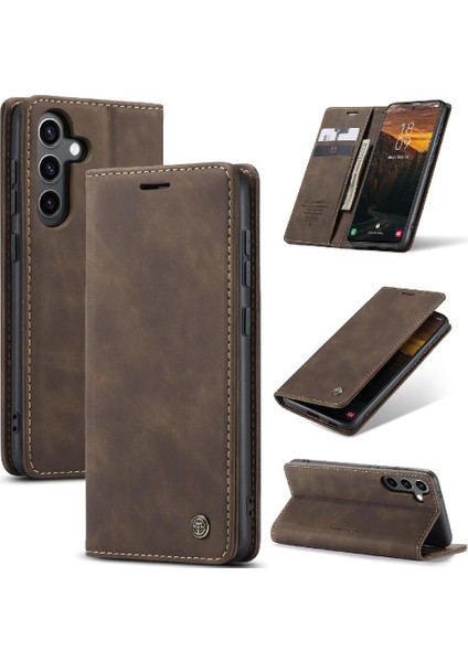 Samsung Galaxy S24 Durumda Kart Yuvası Için Flip Case Kickstand Flip Folio Kitap (Yurt Dışından)