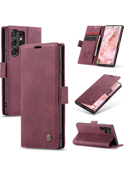 Samsung Galaxy S23 Ultra Kılıf Için Flip Case Kart Yuvası Kickstand Flip Folio (Yurt Dışından) fiyatları