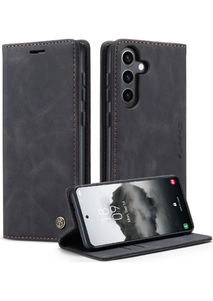 Samsung Galaxy S24 Durumda Kart Yuvası Için Flip Case Kickstand Flip Folio Kitap (Yurt Dışından)