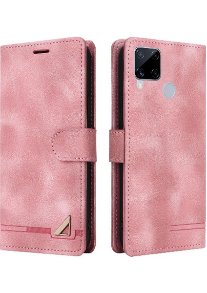 Realme C15 Için Flip CASE/C25 Darbeye Cüzdan Deri Kılıf Basit Flip (Yurt Dışından)