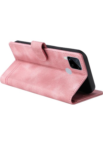 Realme C15 Için Flip CASE/C25 Darbeye Cüzdan Deri Kılıf Basit Flip (Yurt Dışından) modelleri