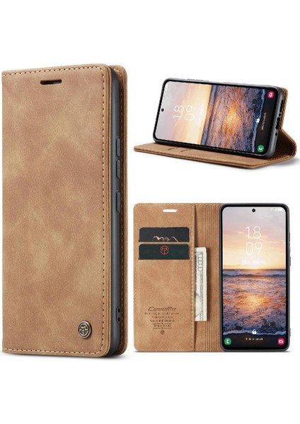 Samsung Galaxy A54 5g Için Flip Case Kart Yuvası Kickstand Vintage Pu (Yurt Dışından)
