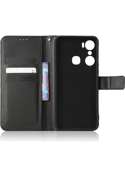 Infinix Sıcak 12 Pro Kickstand Manyetik Cüzdan Kart Tutucu Kapak Için Kılıf (Yurt Dışından)