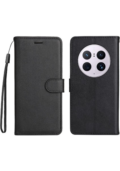 SZY Market Kart Yuvası Cüzdan ile Huawei Mate 50 Pro Klasik Düz Renk Için Flip Case (Yurt Dışından)