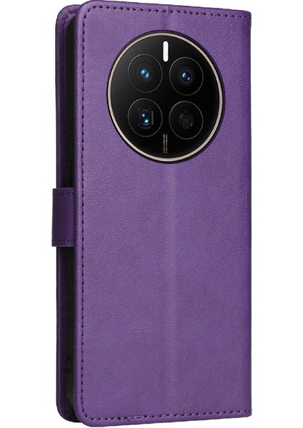 Kart Yuvası Yüksek Telefon ile Huawei Mate 50 Klasik Düz Renk Için Flip Case (Yurt Dışından) indirimleri