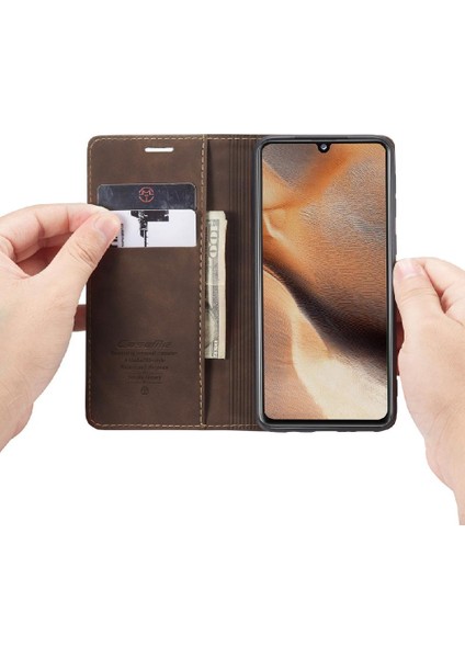 Samsung Galaxy Için Flip Case Folio Flip Folio Kitap Vintage Pu Deri Cüzdan (Yurt Dışından)