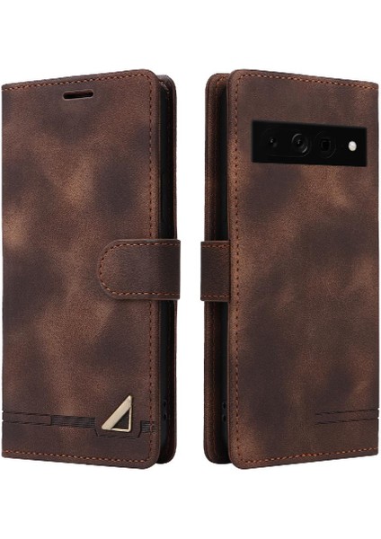 Google Piksel 7 Pro Flip Kapak Için Flip Case Darbeye Deri Kılıf (Yurt Dışından)