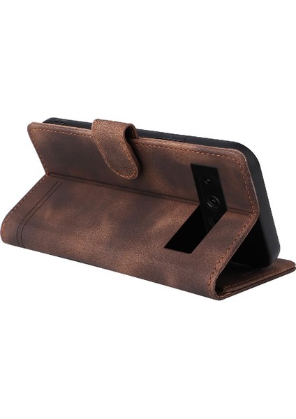 Google Piksel 7 Pro Flip Kapak Için Flip Case Darbeye Deri Kılıf (Yurt Dışından)