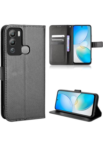 Infinix Sıcak 12I Kickstand Kapak Manyetik Cüzdan Kart Tutucu Için Kılıf (Yurt Dışından)