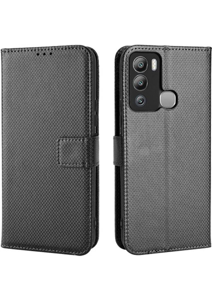 Infinix Sıcak 12I Kickstand Kapak Manyetik Cüzdan Kart Tutucu Için Kılıf (Yurt Dışından) modelleri