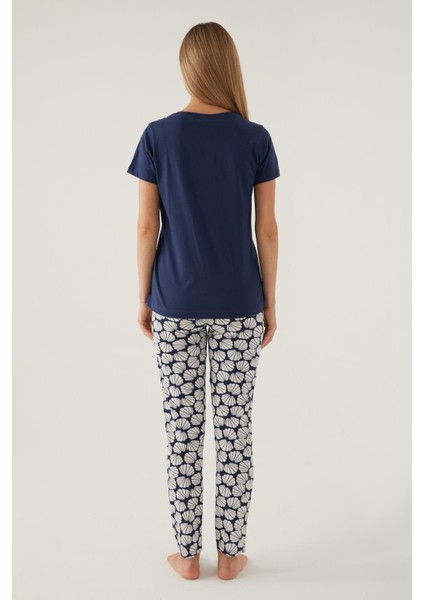 Düğmeli Yaka Cepli Kadın Pijama Takımı, %100 Pamuklu Pijama Takımı fırsatları