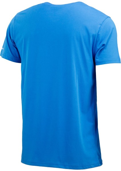 Erkek Mevsimlik Göğüs Baskılı Standart Fit Mavi Beyaz 2'li Set T-Shirt modelleri