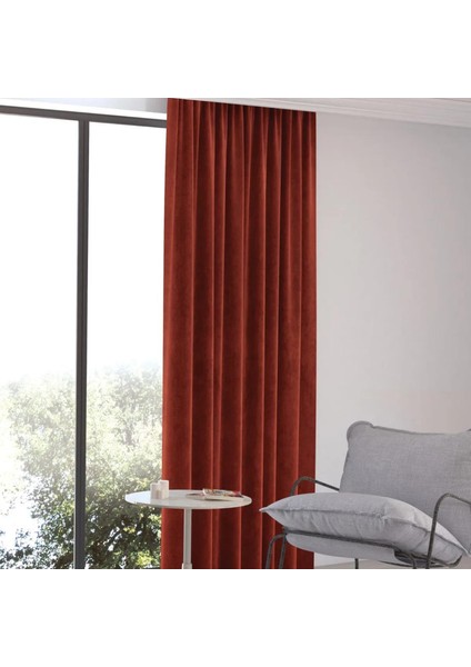 Petek Kadife Dokulu Lüks Kiremit Ada Fon Perde En x Yükseklik modelleri