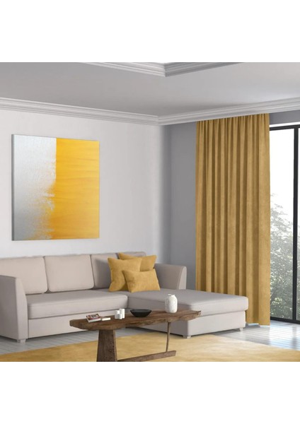 Petek Kadife Dokulu Lüks Devetüyü Ada Fon Perde En x Yükseklik fiyatları