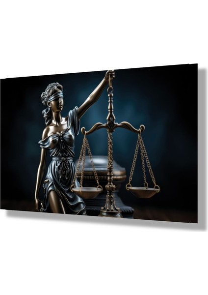 Temperli Gerçek Yatay Cam Avukat Büro Tablosu Adalet Terazisi Kadın modelleri