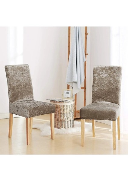 Eldost Kadife Sandalye Kılıfı , Sandalye Örtüsü, Lastikli . 1 Adet