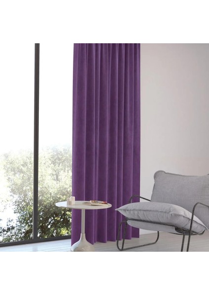 Petek Kadife Dokulu Lüks Mor Ada Fon Perde En x Yükseklik fiyatları