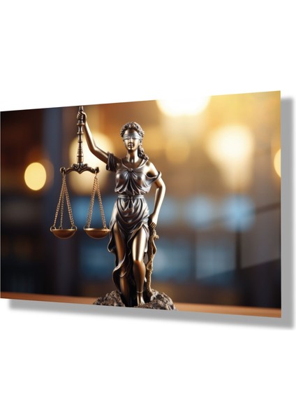 Temperli Gerçek Yatay Cam Avukat Büro Tablosu Adalet Terazisi modelleri