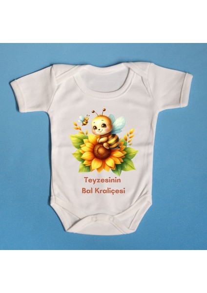 Organik %100 Pamuklu Zıbın Teyzesinin Bal Kraliçesi
