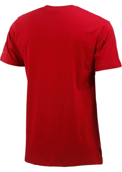 Erkek Mevsimlik Göğüs Baskılı Standart Fit Bordo Haki 2'li Set T-Shirt