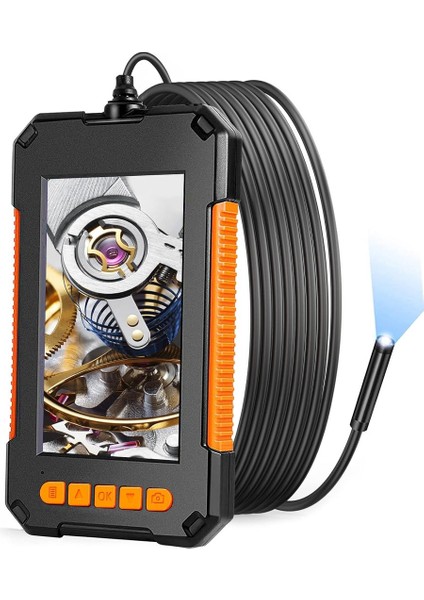 Endüstriyel LED Işıklı Endoskop Kamera 4,3 Inç Hd Ekran, Otomotiv Sektörü Için Uyumlu (3.9mm, 2m)