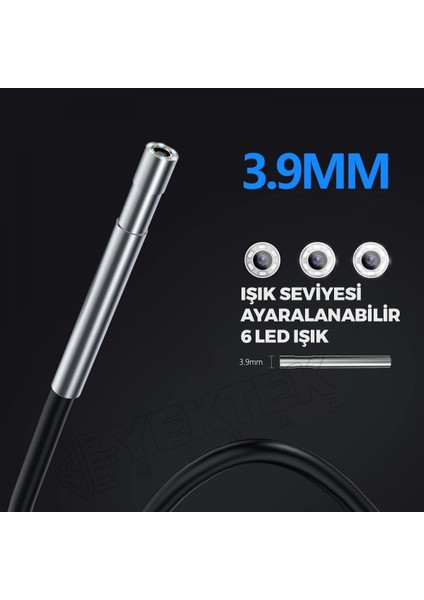 Endüstriyel LED Işıklı Endoskop Kamera 4,3 Inç Hd Ekran, Otomotiv Sektörü Için Uyumlu (3.9mm, 2m) fiyatları