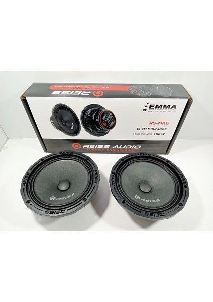 16CM Midrange - Reiss 180W Midrange Hoparlör - Reiss Prof Midrange - Reiss Sticker Hediyeli