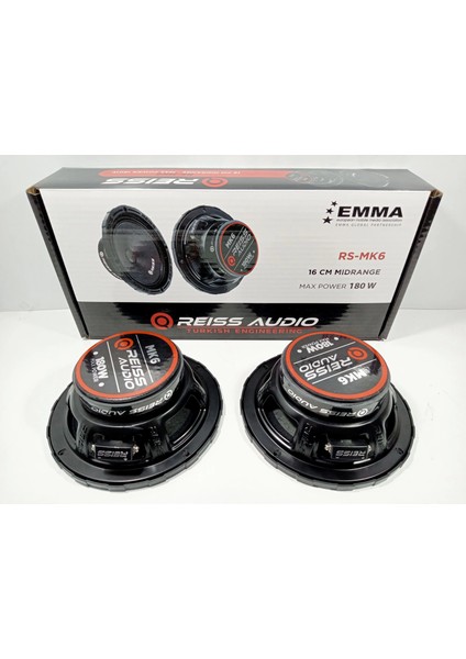 16CM Midrange - Reiss 180W Midrange Hoparlör - Reiss Prof Midrange - Reiss Sticker Hediyeli