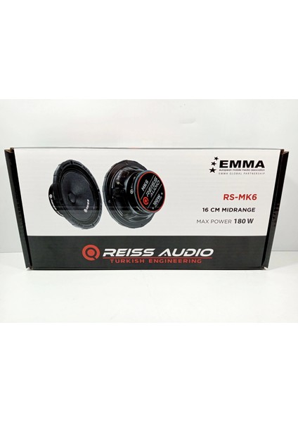 16CM Midrange - Reiss 180W Midrange Hoparlör - Reiss Prof Midrange - Reiss Sticker Hediyeli