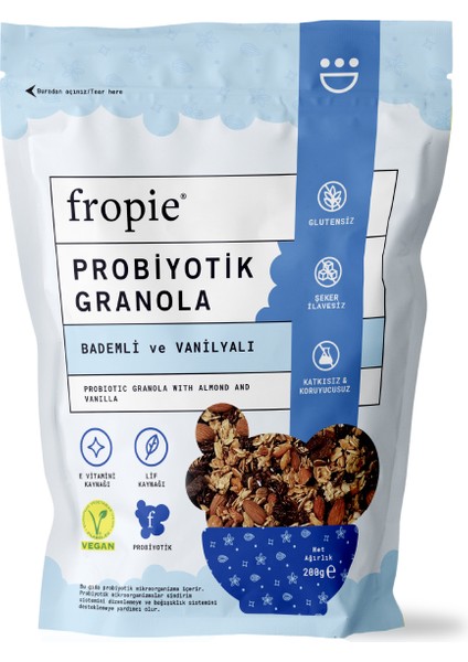 Probiyotik Granola  Badem & Vanilya 200 gr x 3 Adet