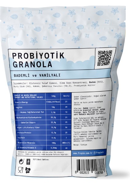 Probiyotik Granola  Badem & Vanilya 200 gr x 3 Adet