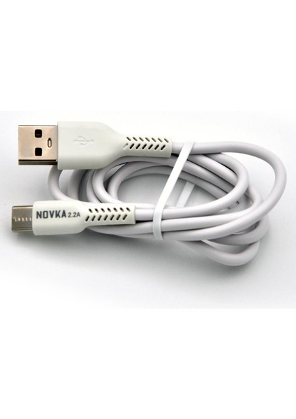 Type-C & USB 2.2 A Şarj Kablosu 1 Metre Beyaz modelleri