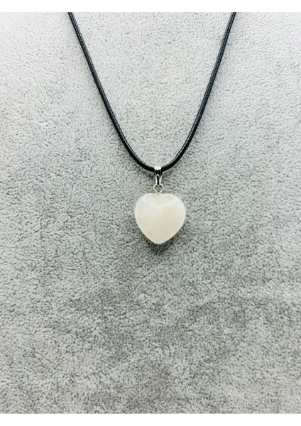 Kalp Model Kristal Kuvars Doğal Taş Kolye fiyatları