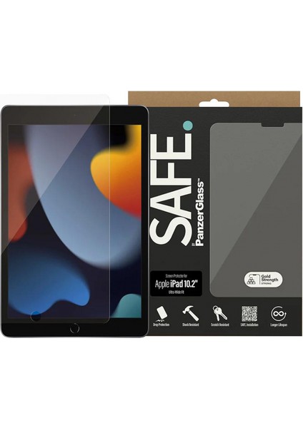 Safe. By Panzerglass Screen Protector Apple iPad 10.2'' | Ultra Geniş Fit