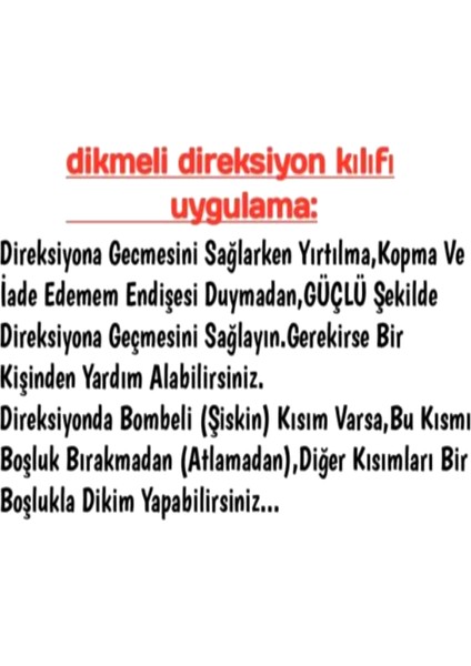 Universal Dikmeli Direksiyon Kılıfı Noktalı Kabon Sarı Yüzüklü 38×10.5cm fiyatları