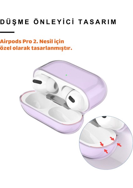 Pro 2. Nesil Uyumlu Şeffaf Mor Premium Kulaklık Kılıfı fiyatları