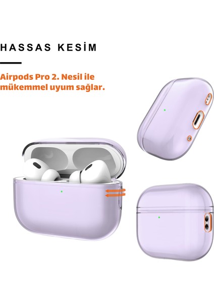 Pro 2. Nesil Uyumlu Şeffaf Mor Premium Kulaklık Kılıfı indirimleri