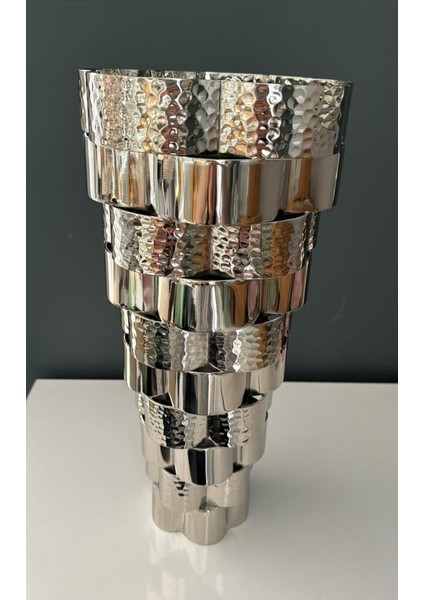 Lamedor Skylar Nıckel Large Flower Vase 21X21X46 cm