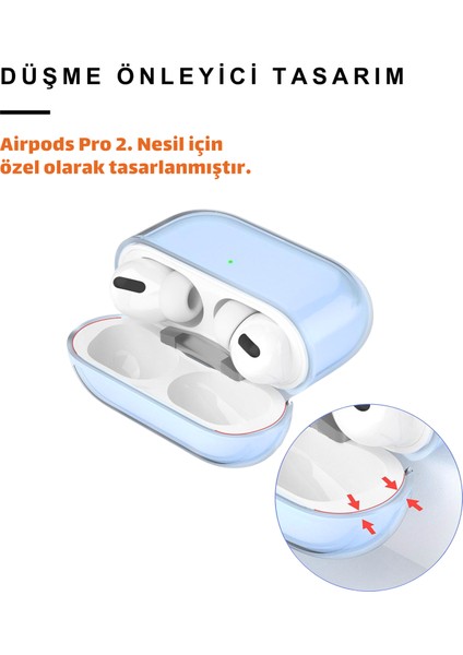 Pro 2. Nesil Uyumlu Şeffaf Mavi Premium Kulaklık Kılıfı fiyatları