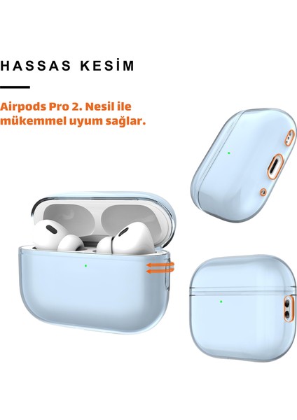 Pro 2. Nesil Uyumlu Şeffaf Mavi Premium Kulaklık Kılıfı indirimleri