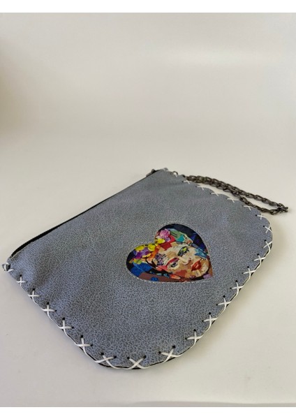 Etnik Clutch Çanta Ince/ Frida Desenli 17*13