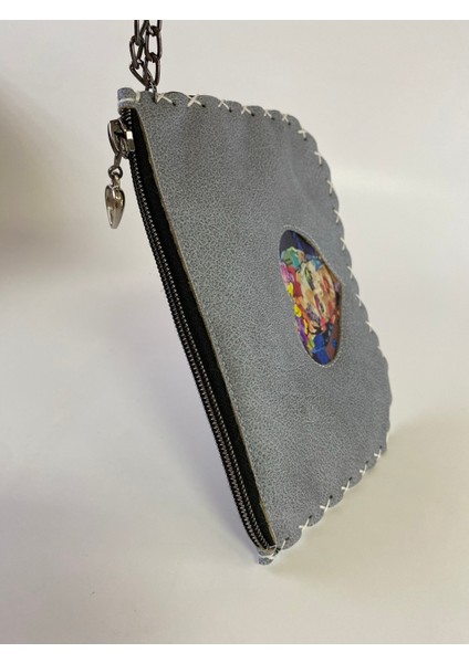 Etnik Clutch Çanta Ince/ Frida Desenli 17*13