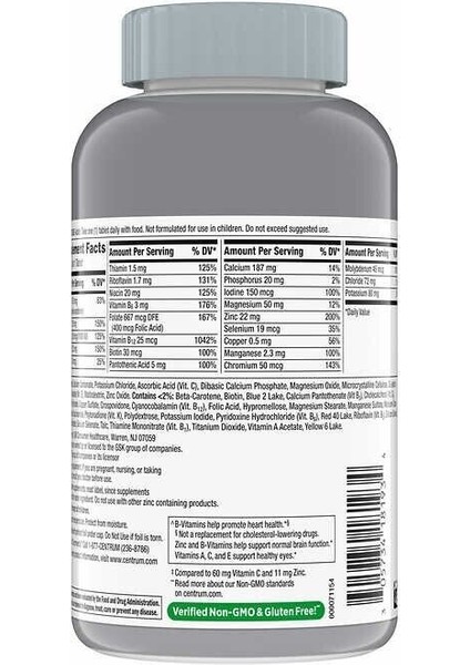 Silver Adults Multivitamin 50+ 325 Tablet