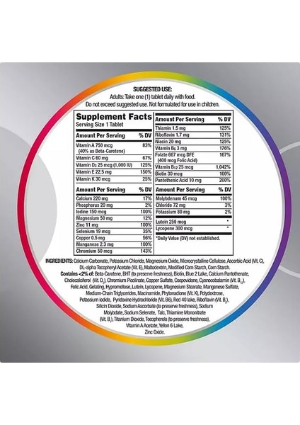 Silver Adults Multivitamin 50+ 325 Tablet