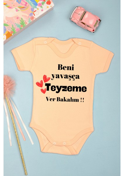 Bebe Tospik Teyze Aşkı Baskılı Kruvaze Zıbın