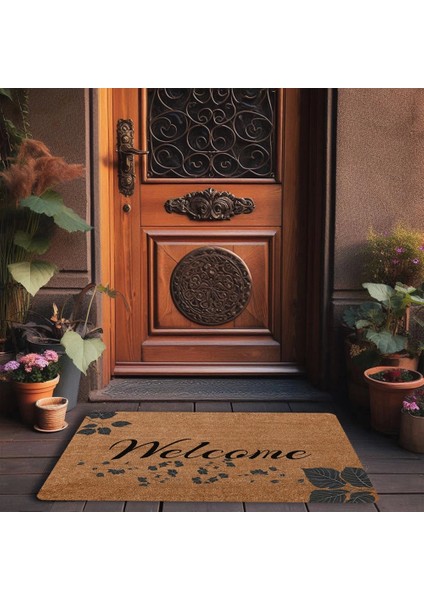 Ceviz Yaprağı Welcome Kapı Önü Paspası 45X70CM