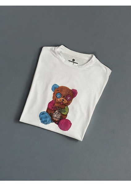 Teddy Baskılı Oversize T-Shirt