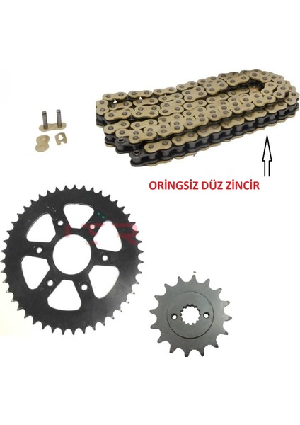 Ktm Duke 390 Zincir Dişli Seti Oringsiz Düz Zincirli 2013-2020 Uyumlu - Arasmoto